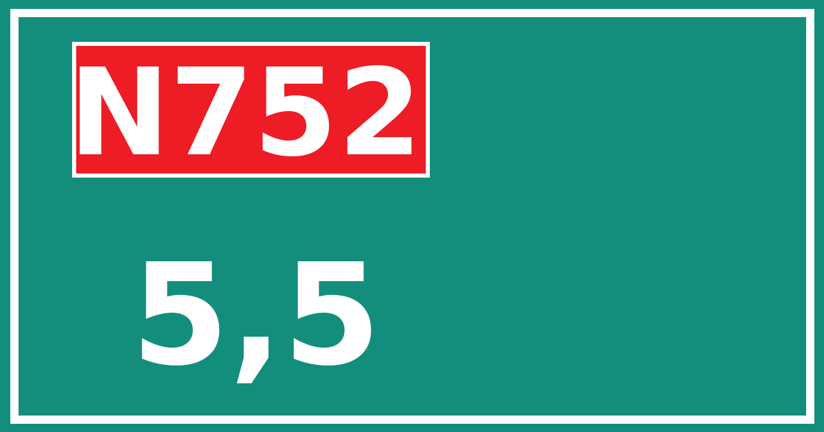 Hectometerbord N752 5,5