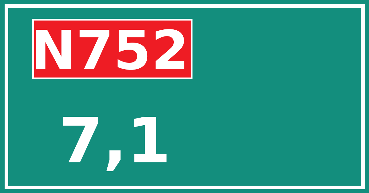Hectometerbord N752 7,1