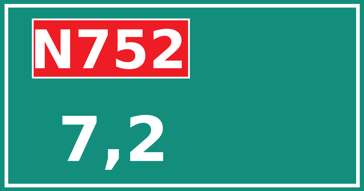 Hectometerbord N752 7,2