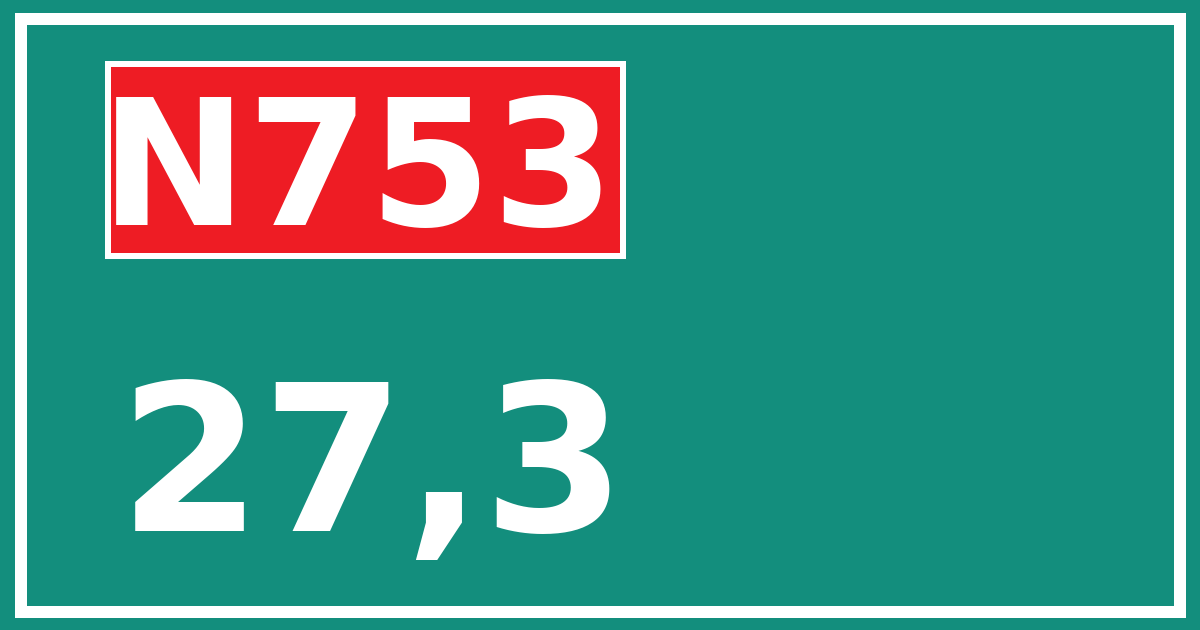 Hectometerbord N753 27,3