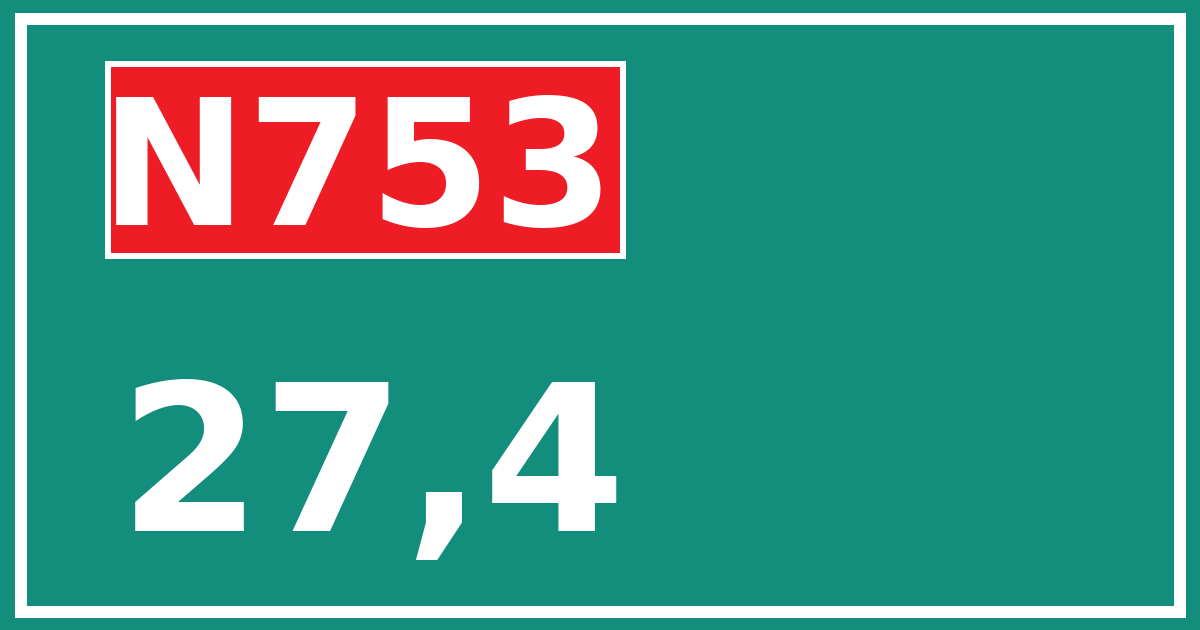 Hectometerbord N753 27,4