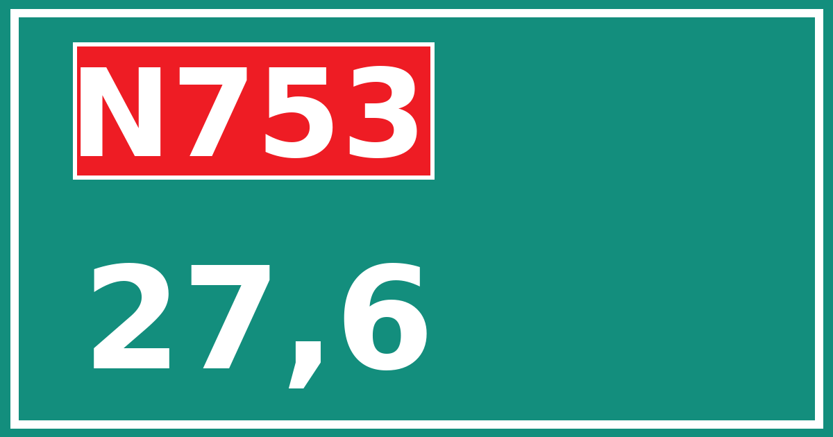 Hectometerbord N753 27,6