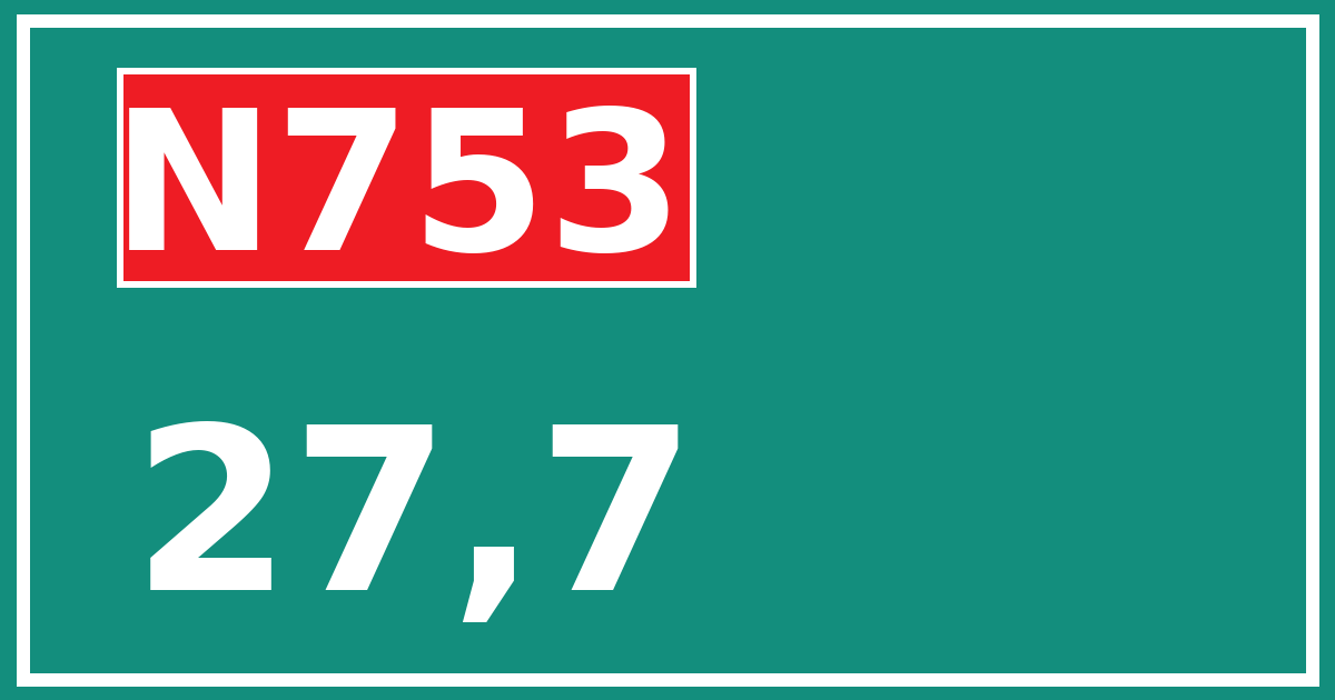 Hectometerbord N753 27,7