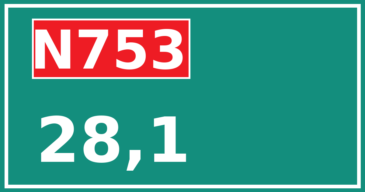 Hectometerbord N753 28,1