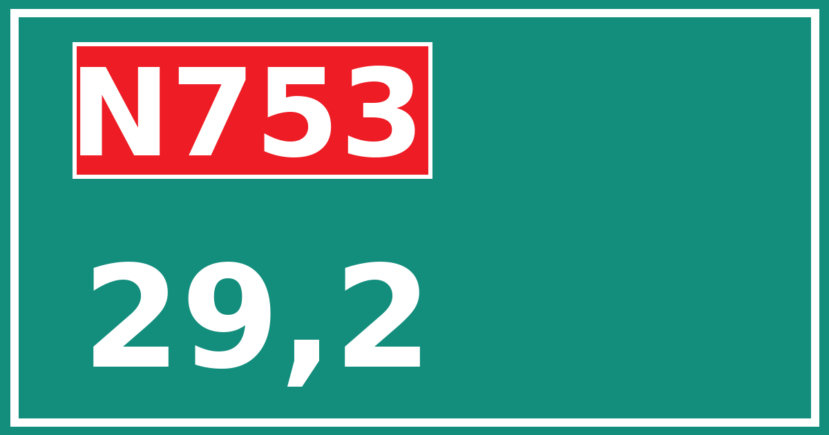 Hectometerbord N753 29,2