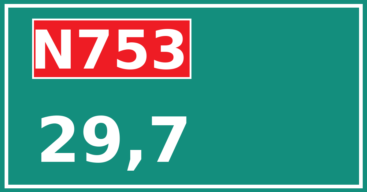 Hectometerbord N753 29,7