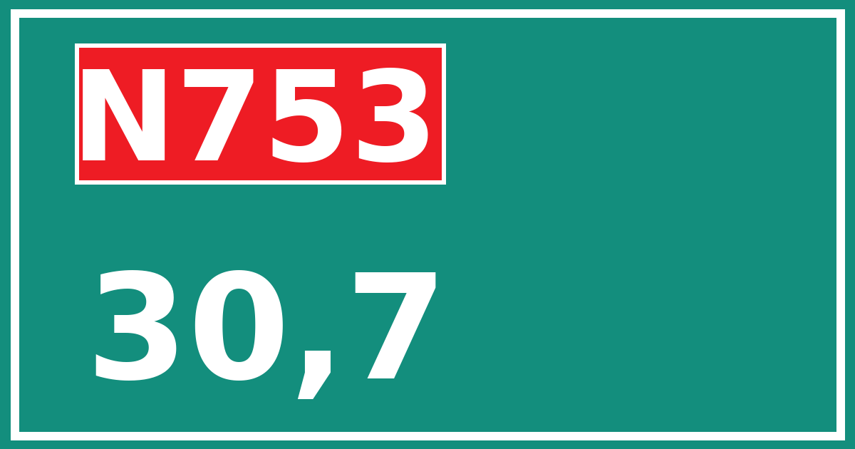 Hectometerbord N753 30,7