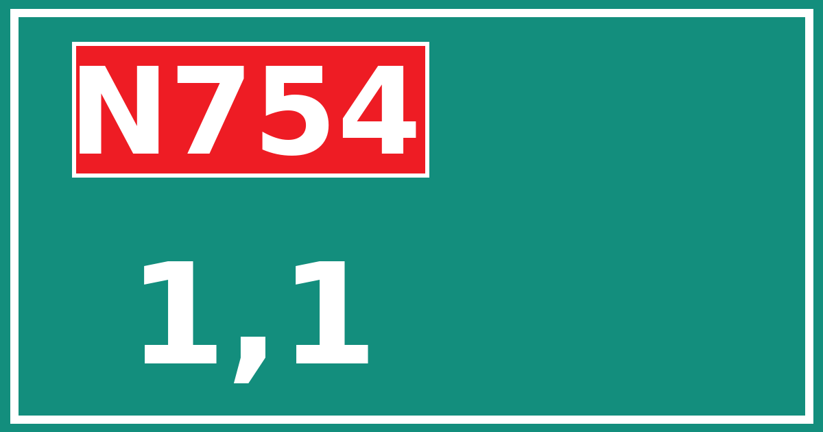 Hectometerbord N754 1,1