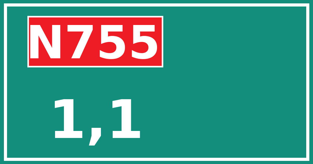 Hectometerbord N755 1,1