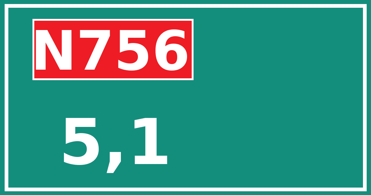 Hectometerbord N756 5,1