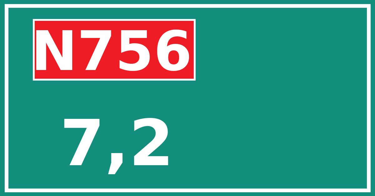 Hectometerbord N756 7,2