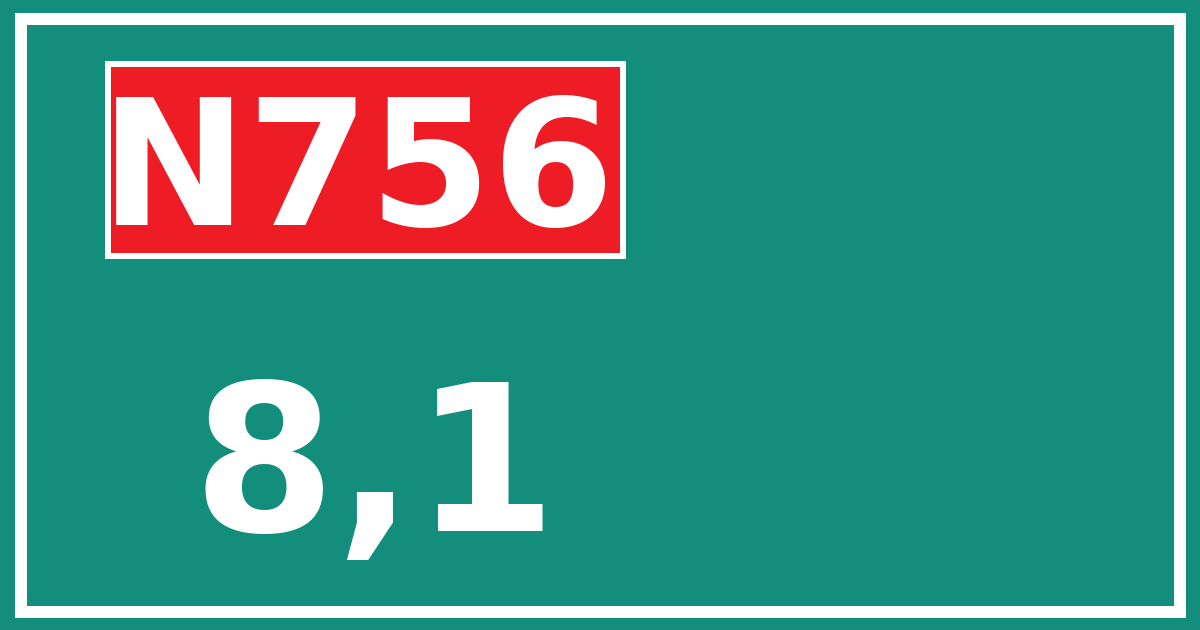 Hectometerbord N756 8,1