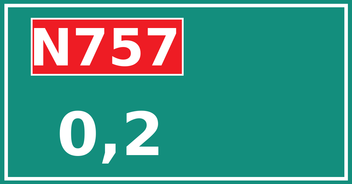 Hectometerbord N757 0,2