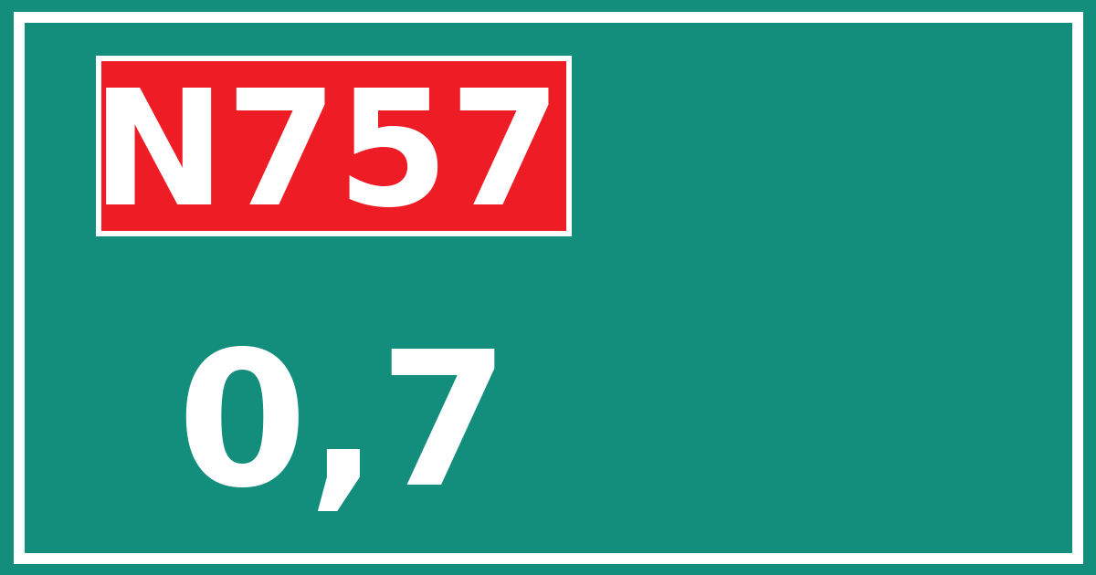 Hectometerbord N757 0,7