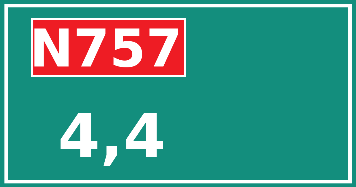 Hectometerbord N757 4,4