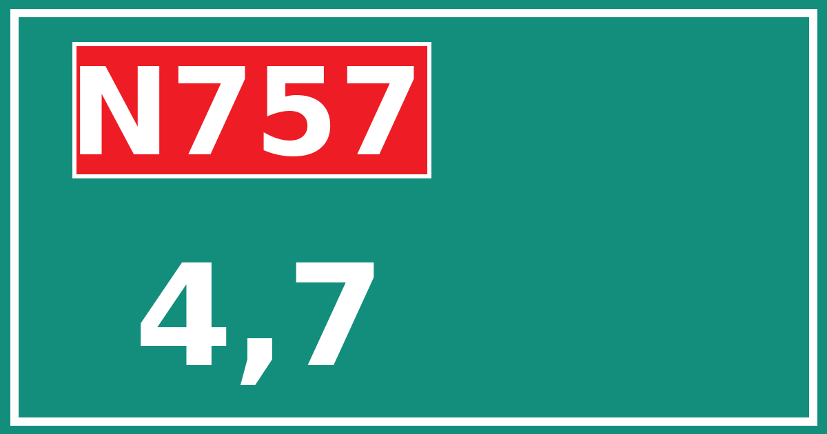 Hectometerbord N757 4,7
