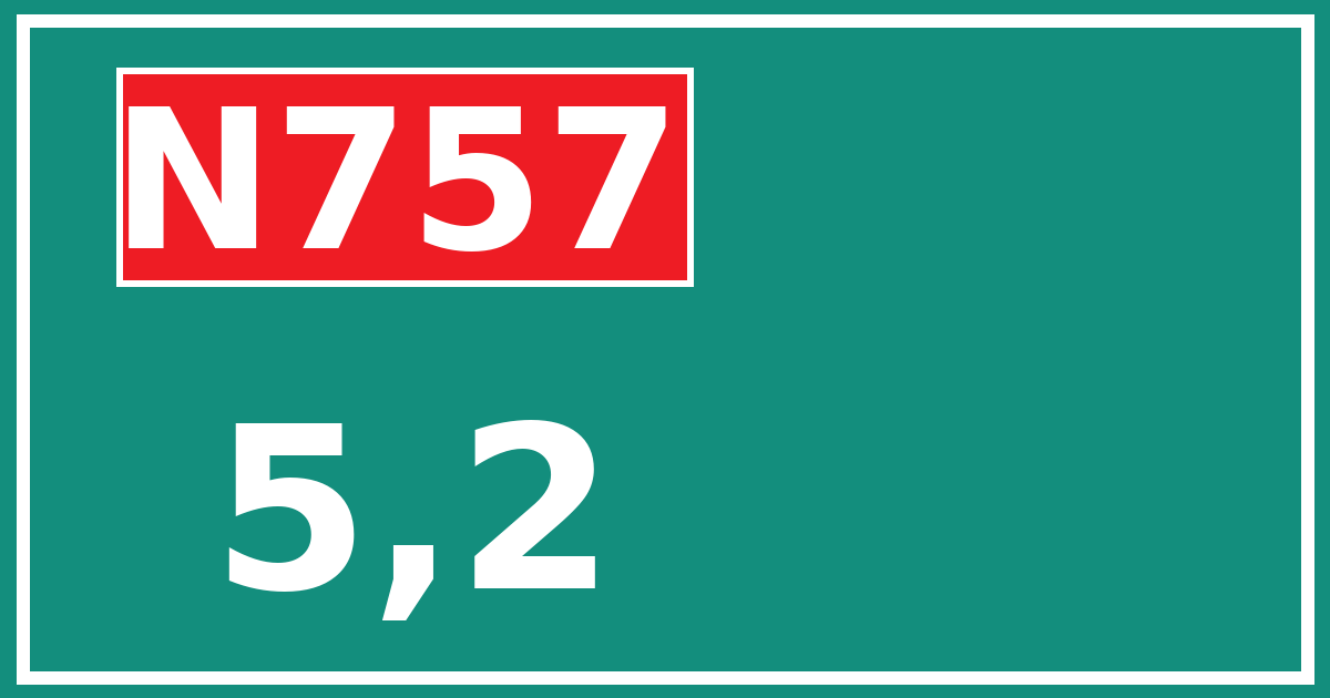 Hectometerbord N757 5,2