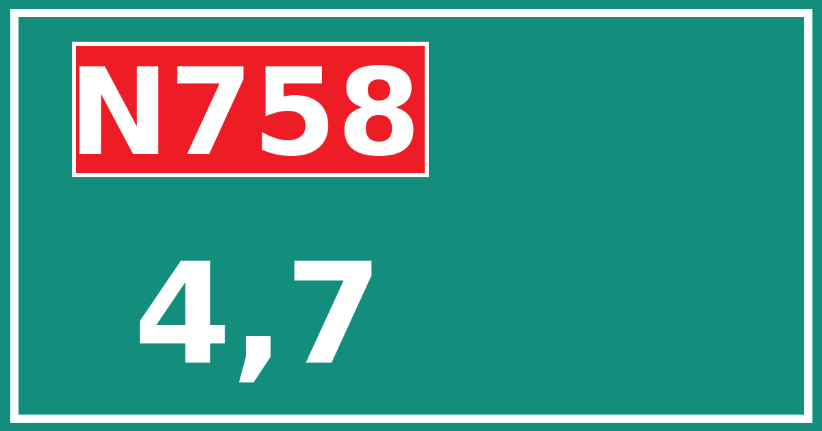 Hectometerbord N758 4,7