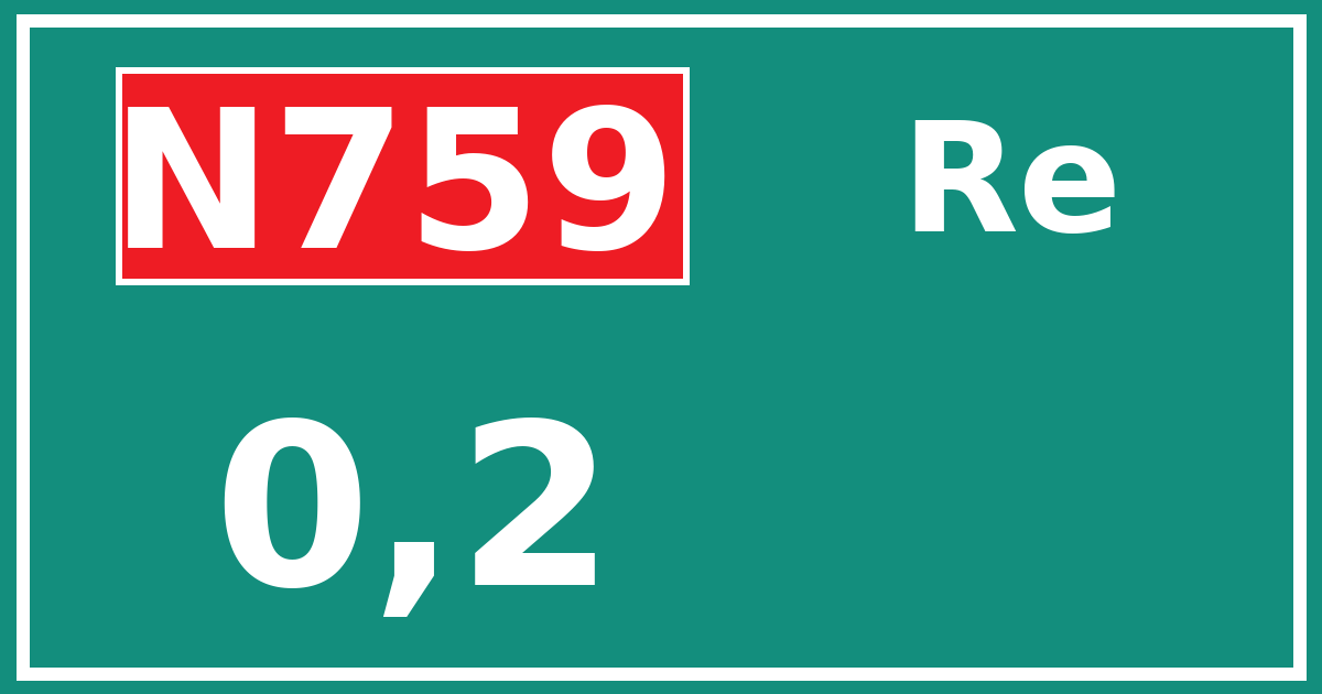 Hectometerbord N759 0,2 zijde Re
