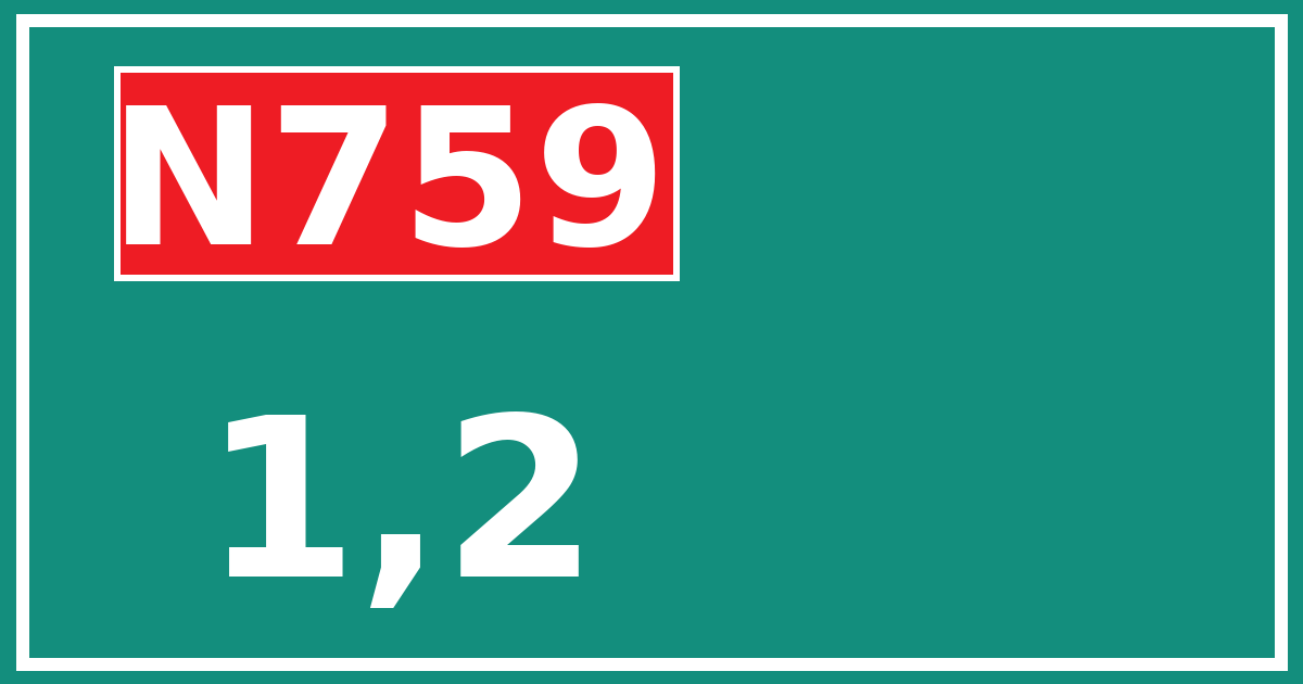 Hectometerbord N759 1,2