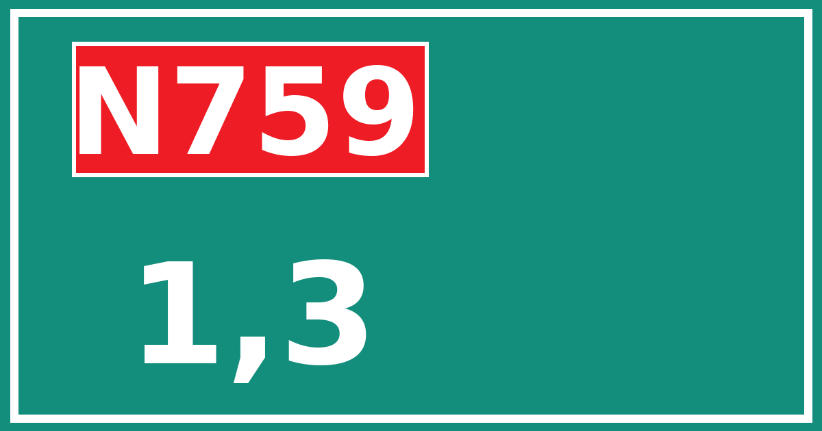 Hectometerbord N759 1,3