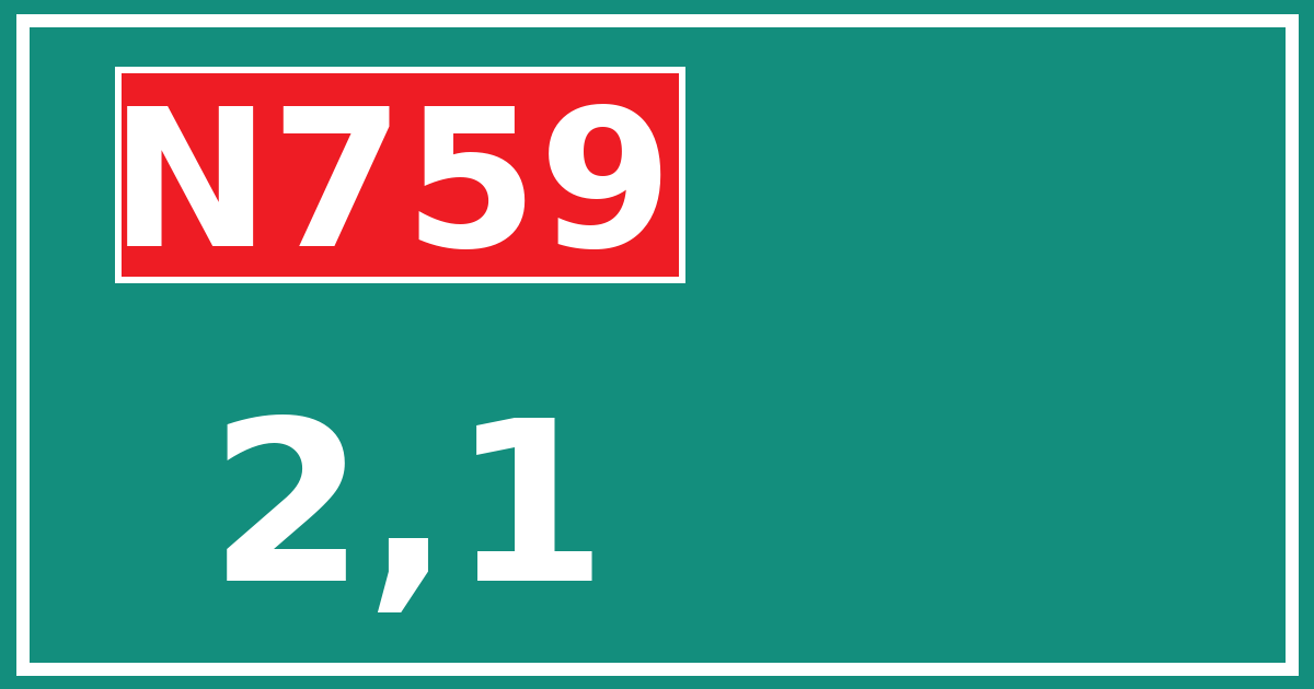 Hectometerbord N759 2,1