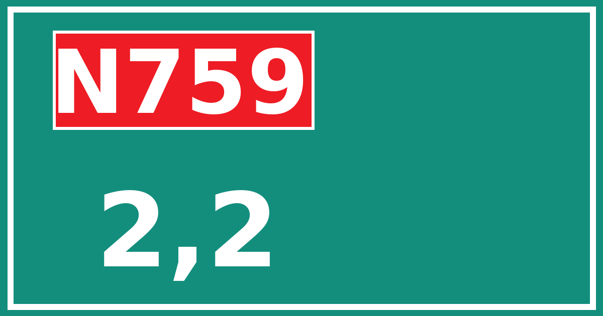 Hectometerbord N759 2,2