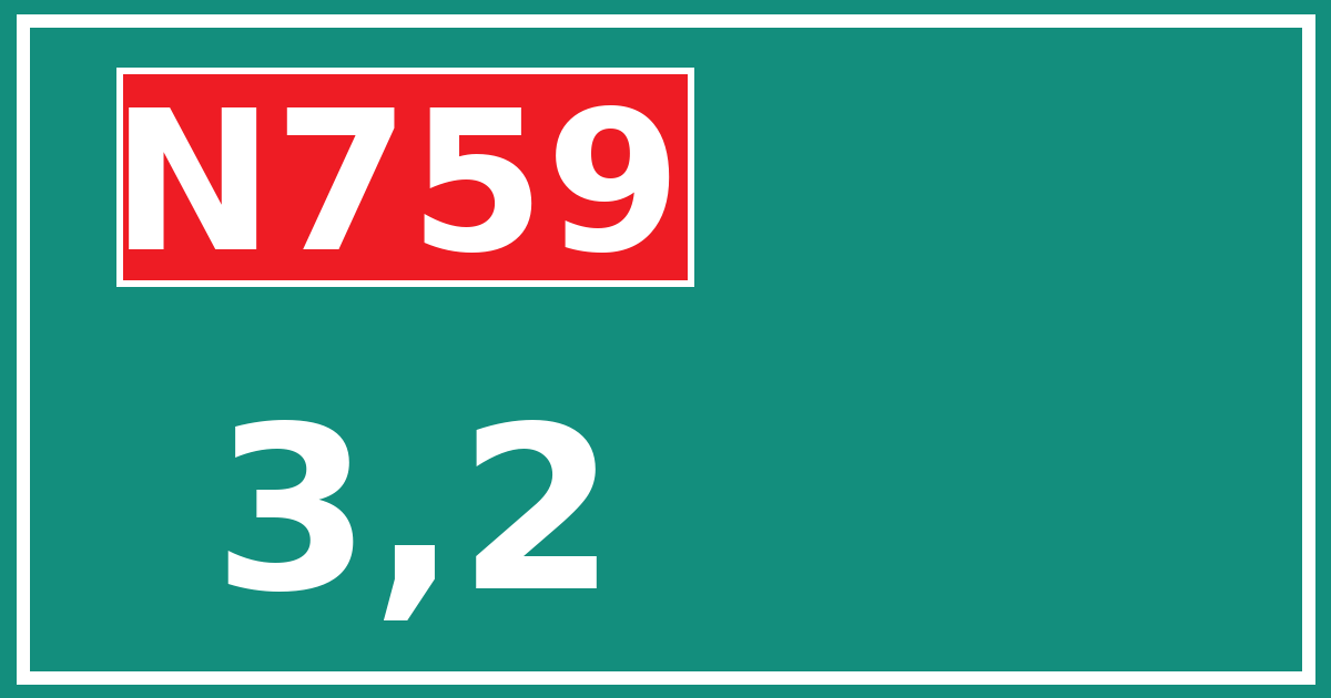 Hectometerbord N759 3,2