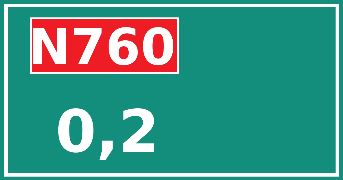 Hectometerbord N760 0,2