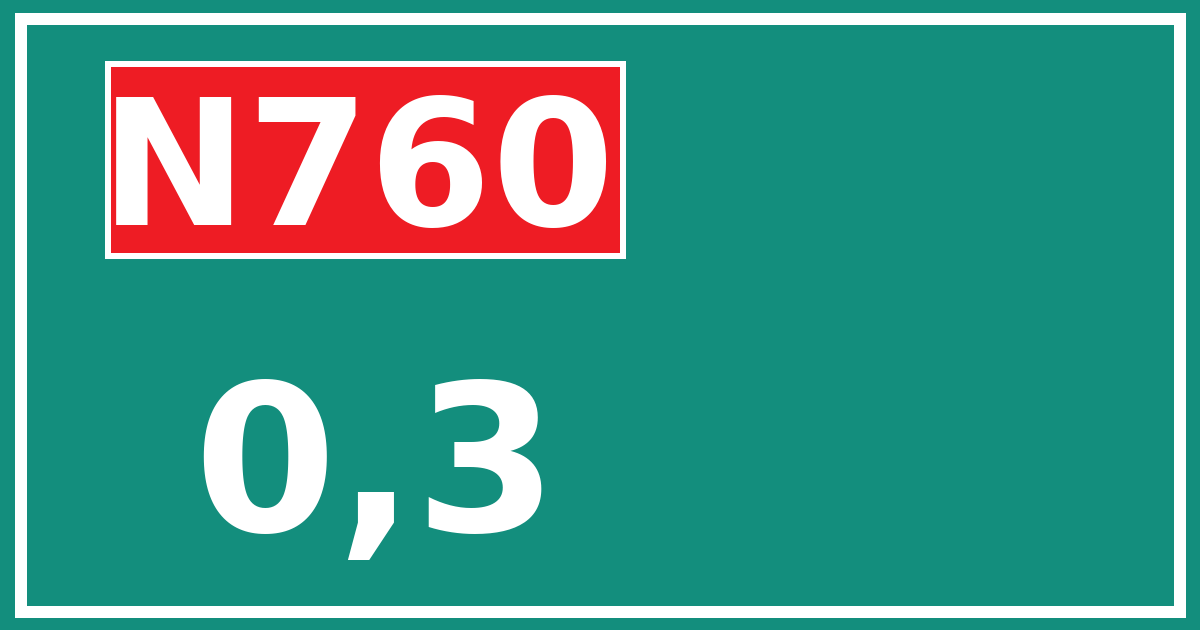 Hectometerbord N760 0,3