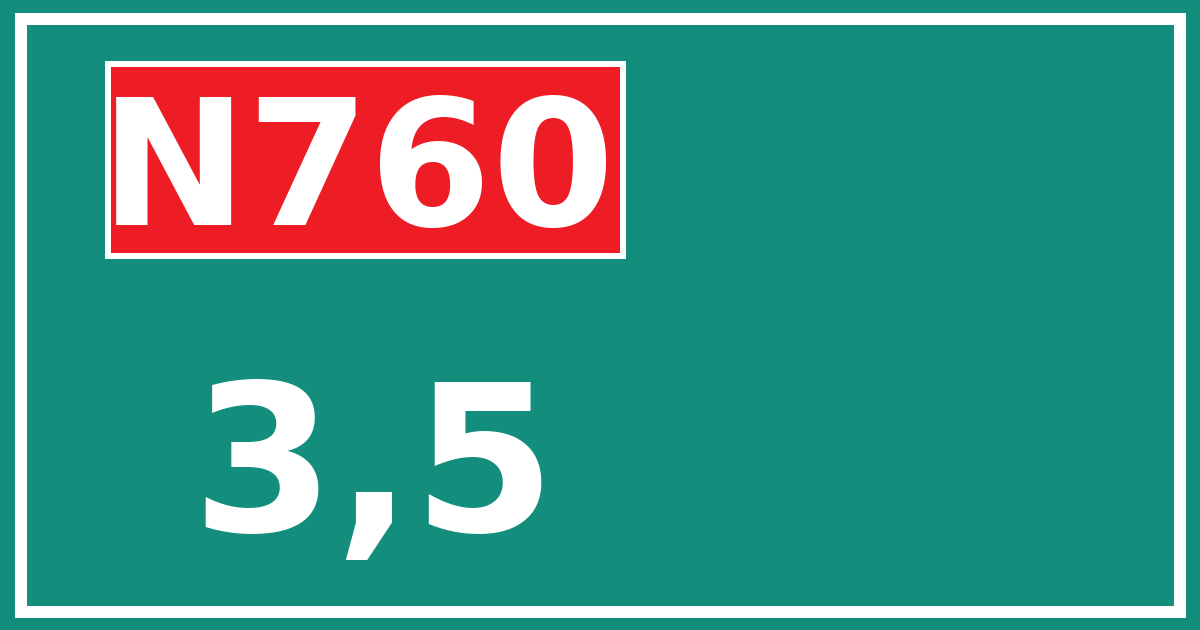 Hectometerbord N760 3,5