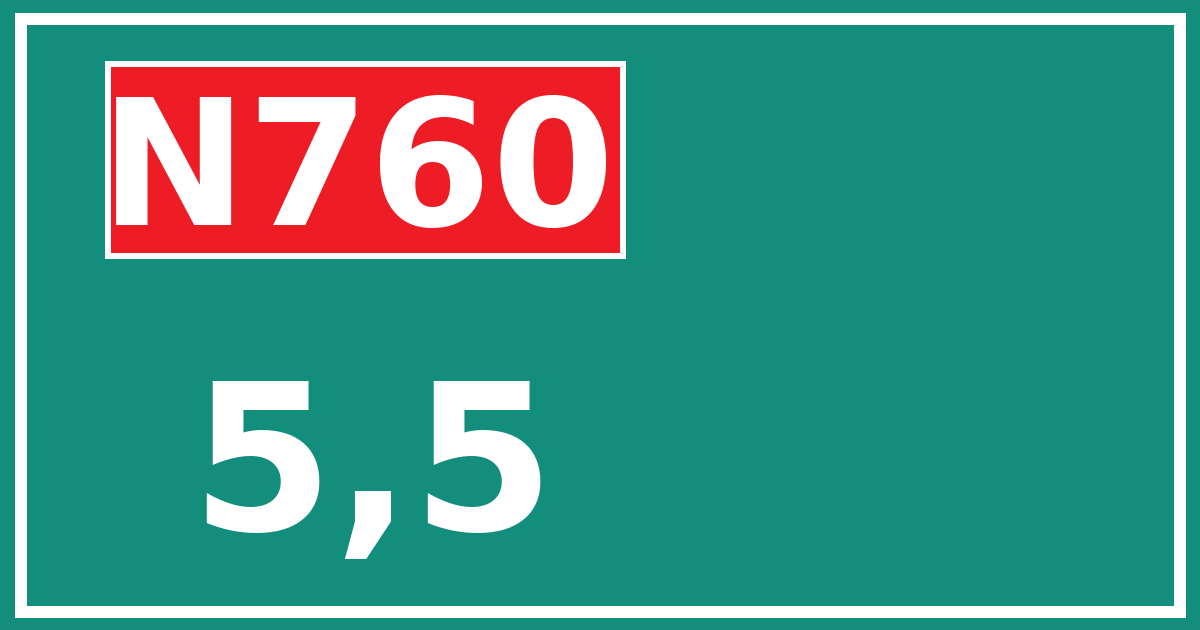 Hectometerbord N760 5,5