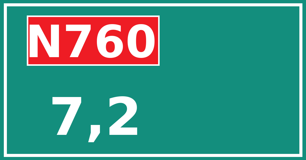 Hectometerbord N760 7,2
