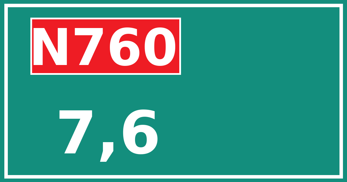 Hectometerbord N760 7,6