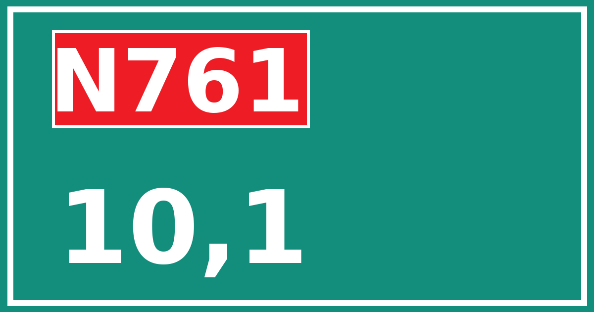 Hectometerbord N761 10,1
