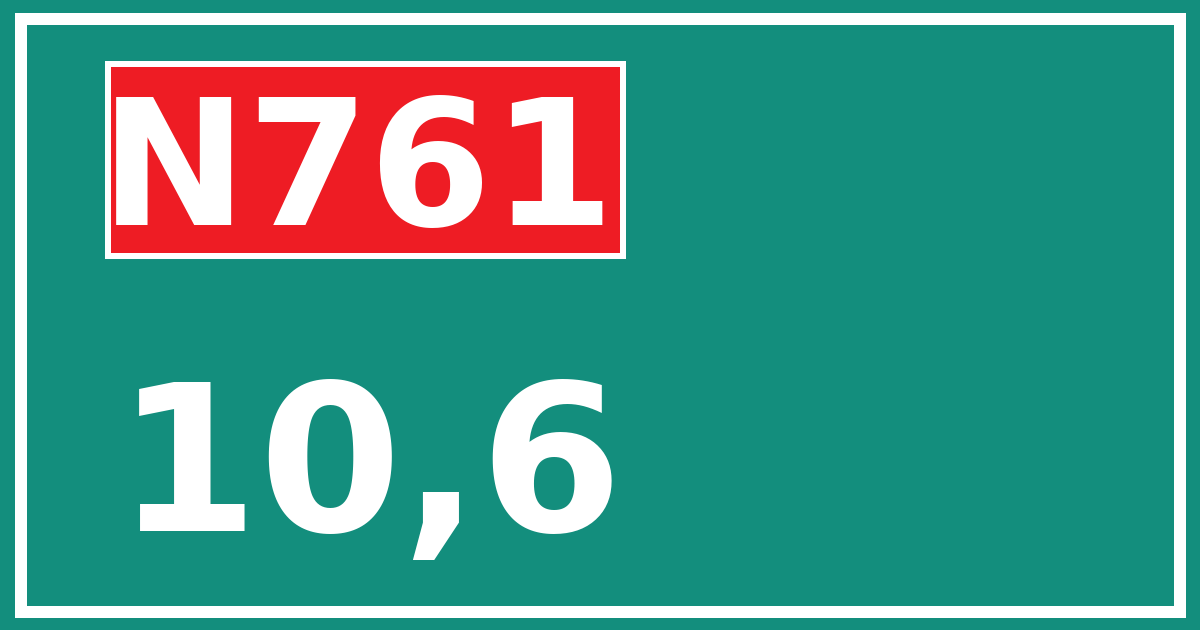Hectometerbord N761 10,6