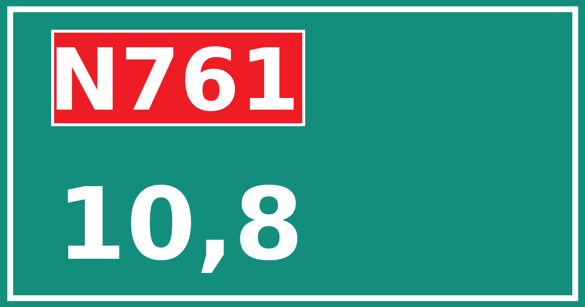 Hectometerbord N761 10,8