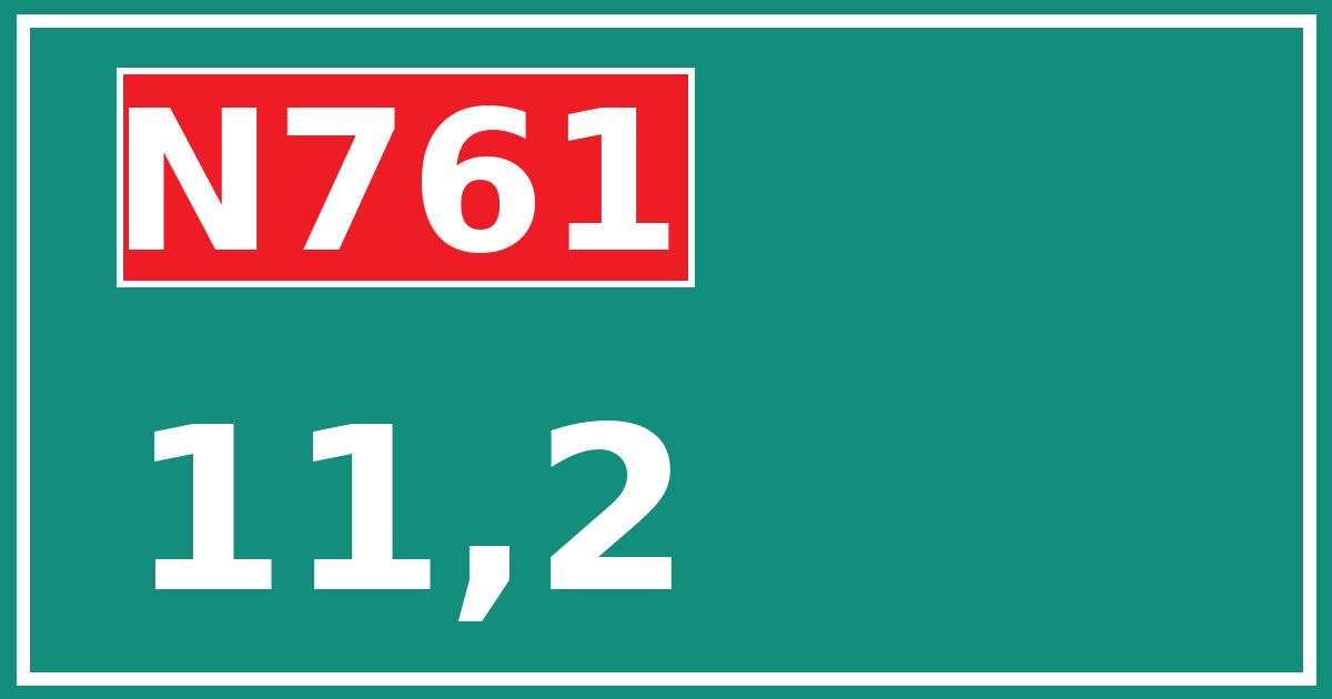Hectometerbord N761 11,2