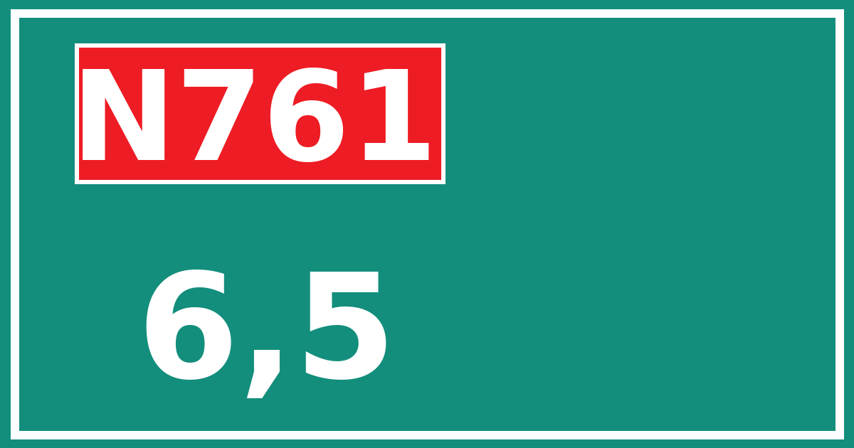 Hectometerbord N761 6,5