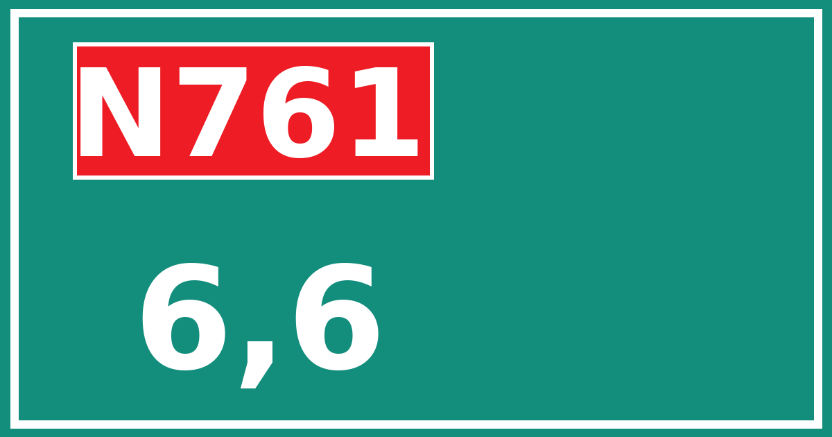 Hectometerbord N761 6,6