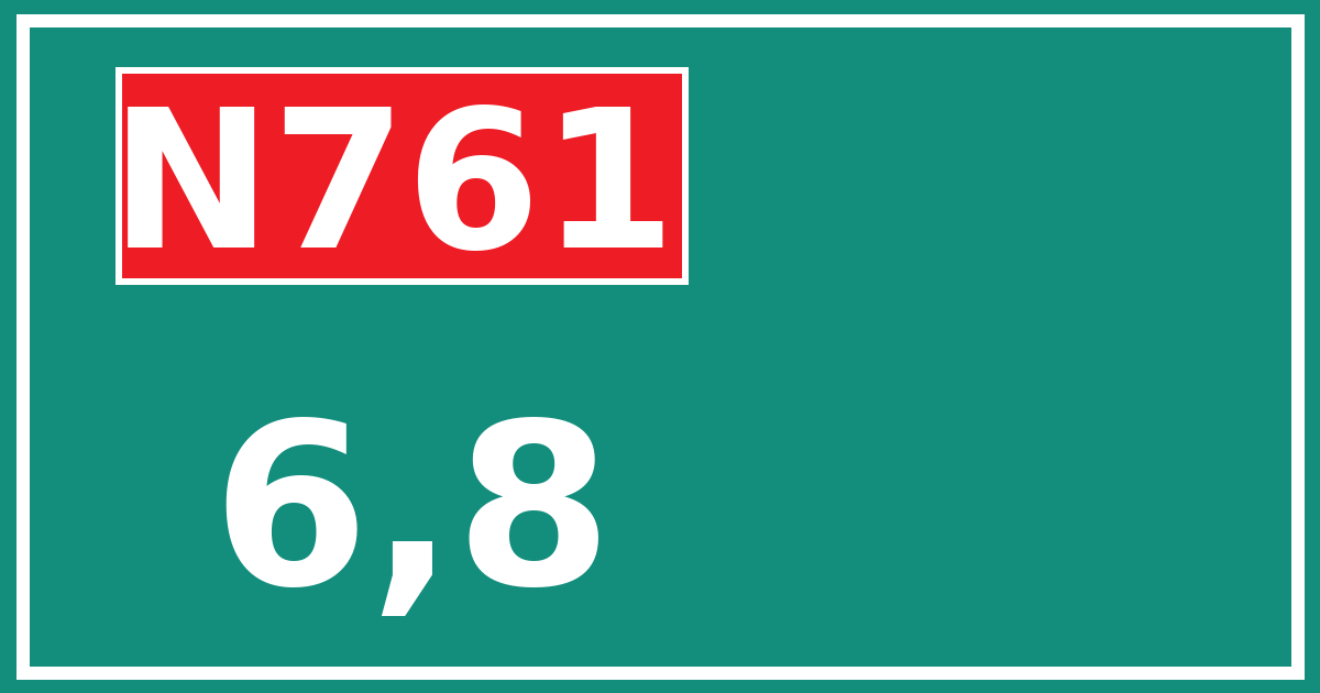 Hectometerbord N761 6,8