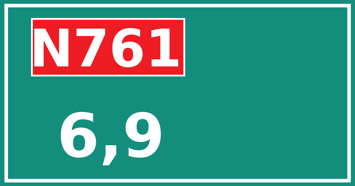 Hectometerbord N761 6,9