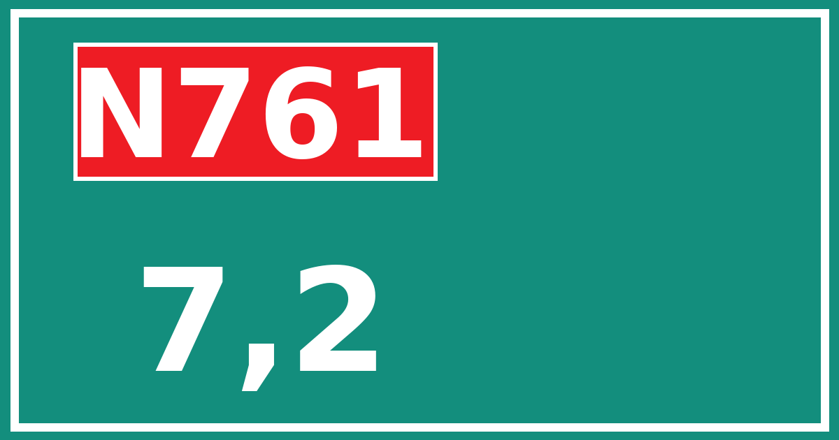 Hectometerbord N761 7,2