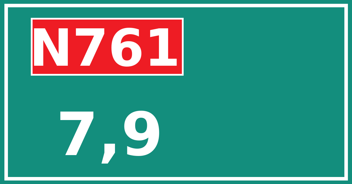 Hectometerbord N761 7,9