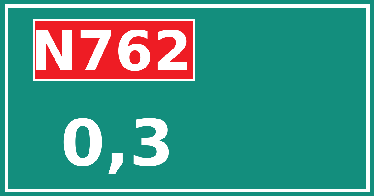 Hectometerbord N762 0,3