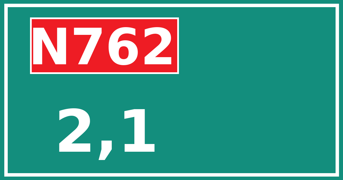 Hectometerbord N762 2,1