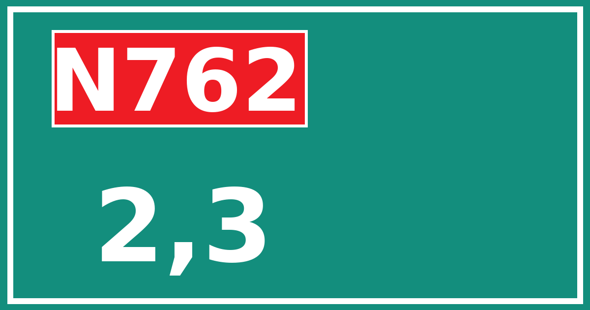 Hectometerbord N762 2,3