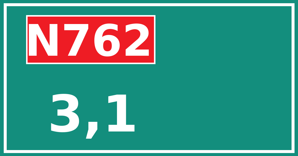 Hectometerbord N762 3,1