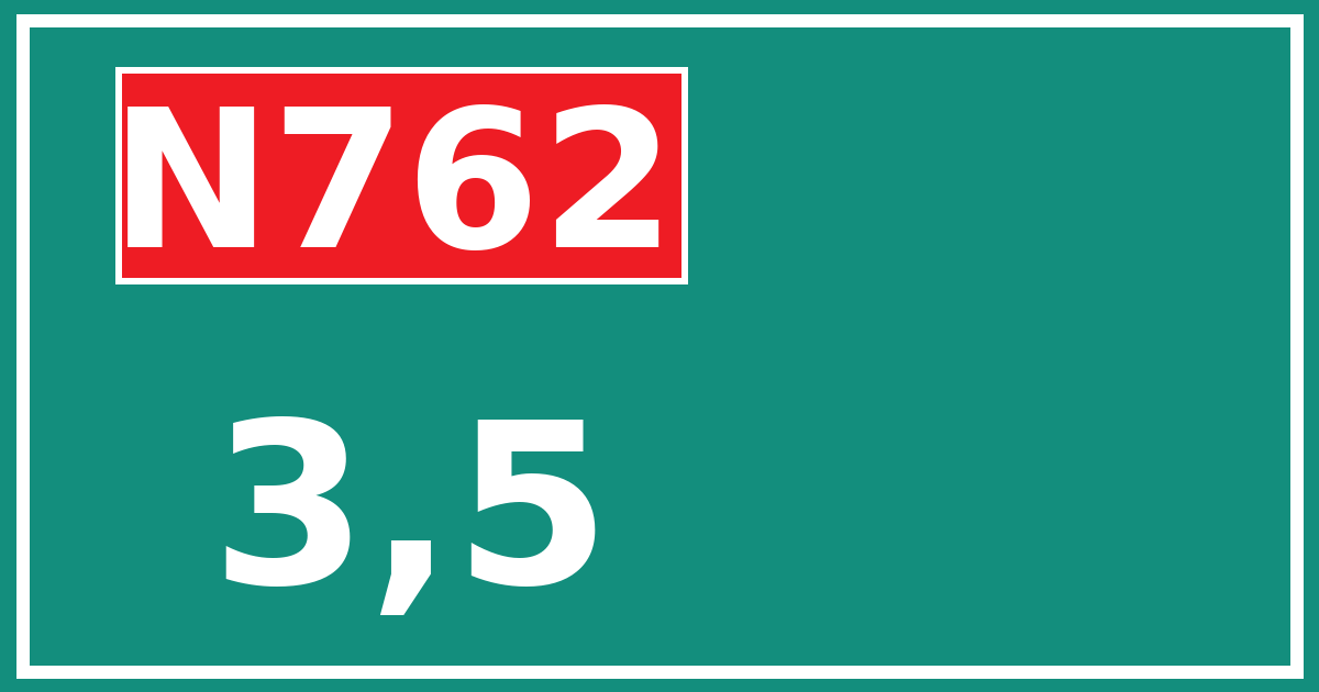 Hectometerbord N762 3,5