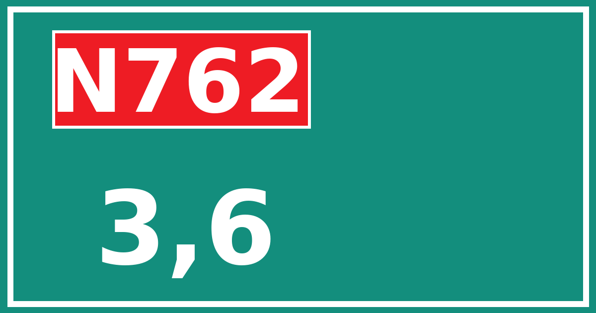 Hectometerbord N762 3,6